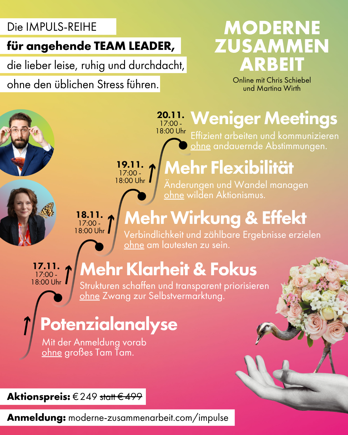 Poster Moderne Zusammenarbeit - Impuls-Reihe für introvertierte TLs_v2